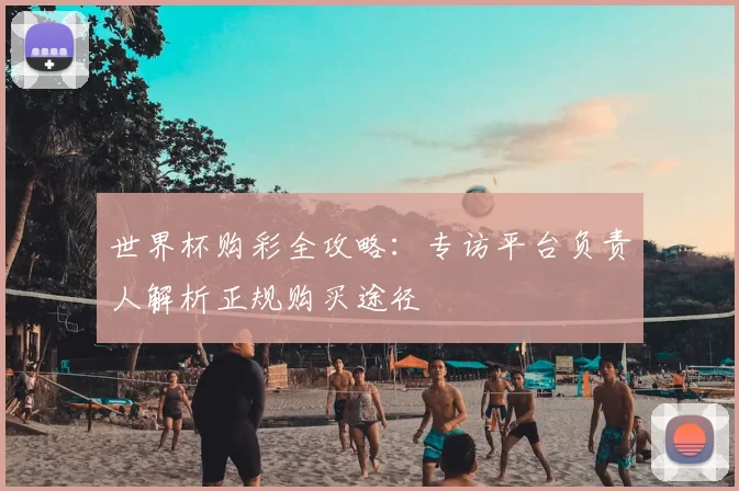 世界杯购彩全攻略:专访平台负责人解析正规购买途径